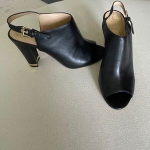 March Fischer Black and Gold shoes